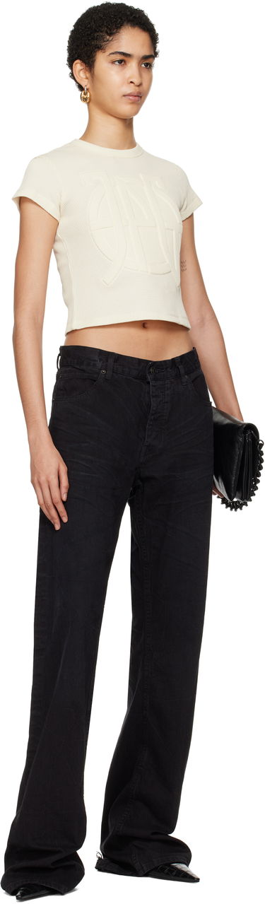 Crop Top Jean Paul Gaultier Jean Paul Gaultier 'The JPG' Cropped T-Shirt Béžová | 25/33-F-TS097E-J071-03, 3