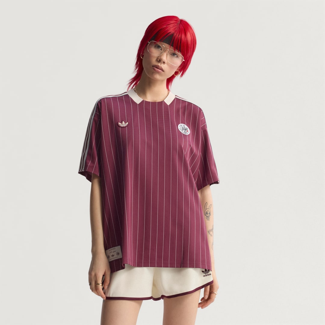 Dres adidas Performance Ajax Amsterdam Terrace Icons Soccer Jersey Vínová | JM7348, 0