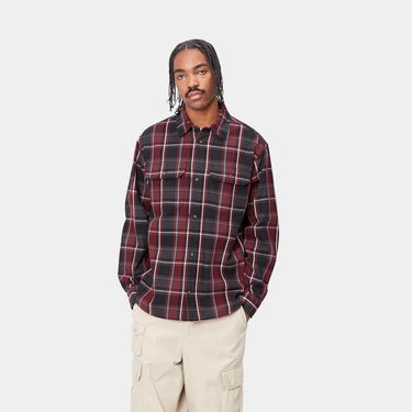 Košeľa Carhartt WIP Long Sleeve Plaid Shirt Červená | I033820_9, 0