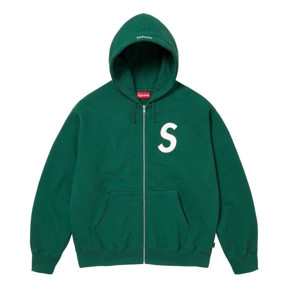 Mikina Supreme S Logo Zip-Up Hoodie Zelené | SUP-FW23-071, 0