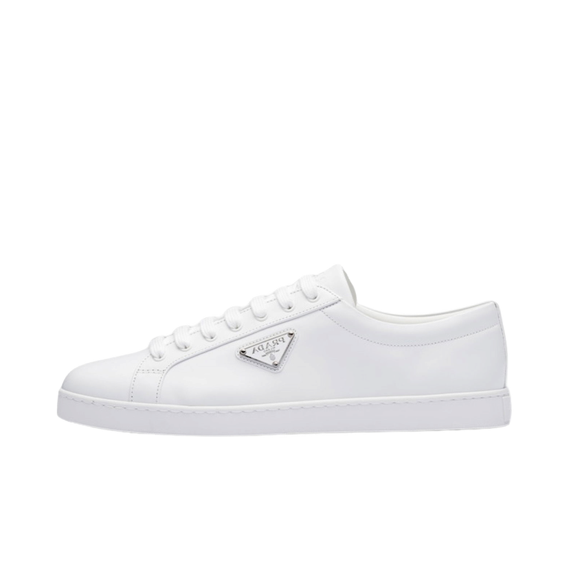 Tenisky a topánky Prada Brushed Sneakers Leather Biela | 2EE376_3F0E_F0009
