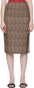 Miaou Moni Leopard Print Midi Skirt