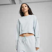 DARE TO Washed Effect Relaxed Crew Neck Sweatshirt