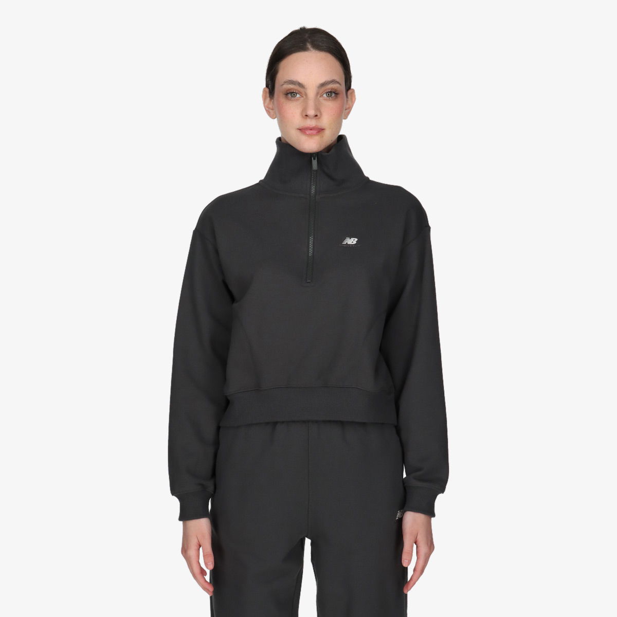 Mikina New Balance NB Athletics Zip Hoodie Šedá | WT31501-ACK, 1