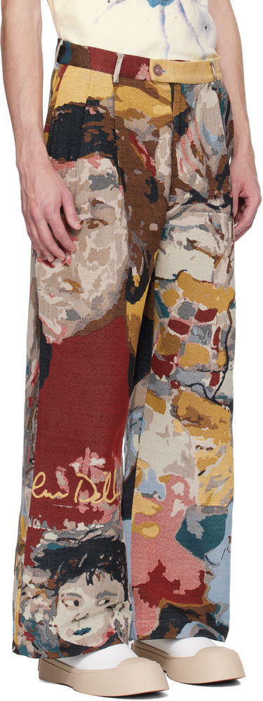 Nohavice KidSuper KidSuper Jacquard Paintings Double Pleated Trousers Rôznofarebný | SS25-PT-06, 1