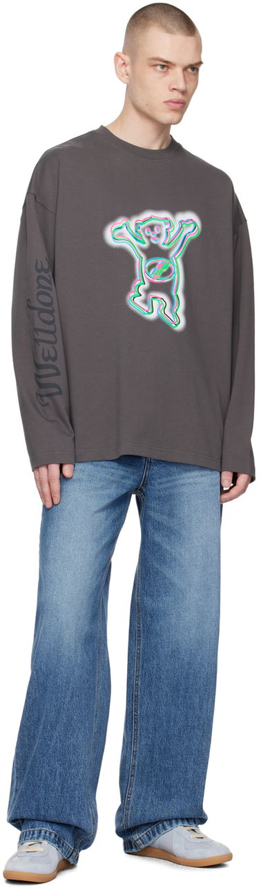 Tričko We11done We11done Teddy Graphic Long Sleeve T-Shirt Šedá | WD-TT3-22-833-U-CH, 3
