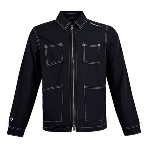 Bunda Converse Converse Pocket Woven Jacket Čierna | 10020896-A01