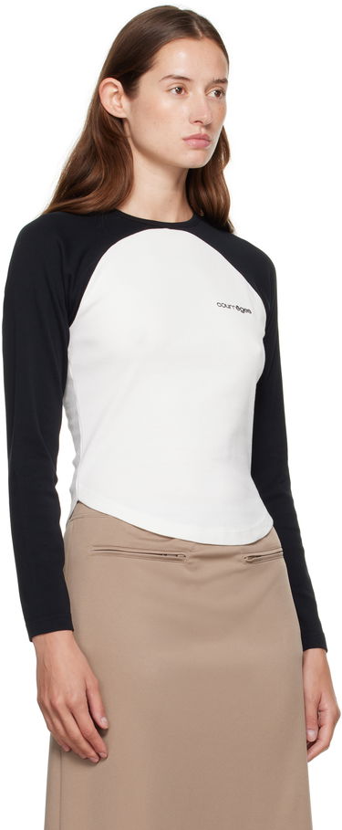 Tričko Courrèges Courrèges Circle Contrast Long Sleeve T-Shirt Čierna | 325JTS228JS0203, 1