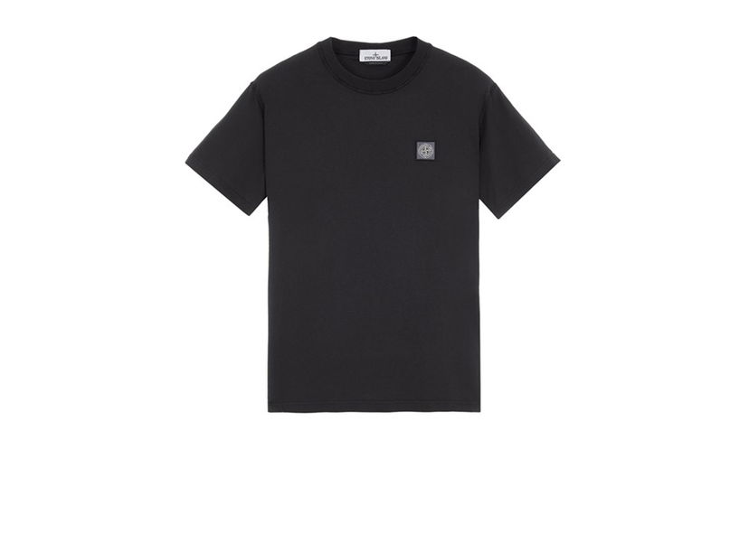 Tričko Stone Island Organic Cotton Fissato Effect T-shirt Čierna | 23757
