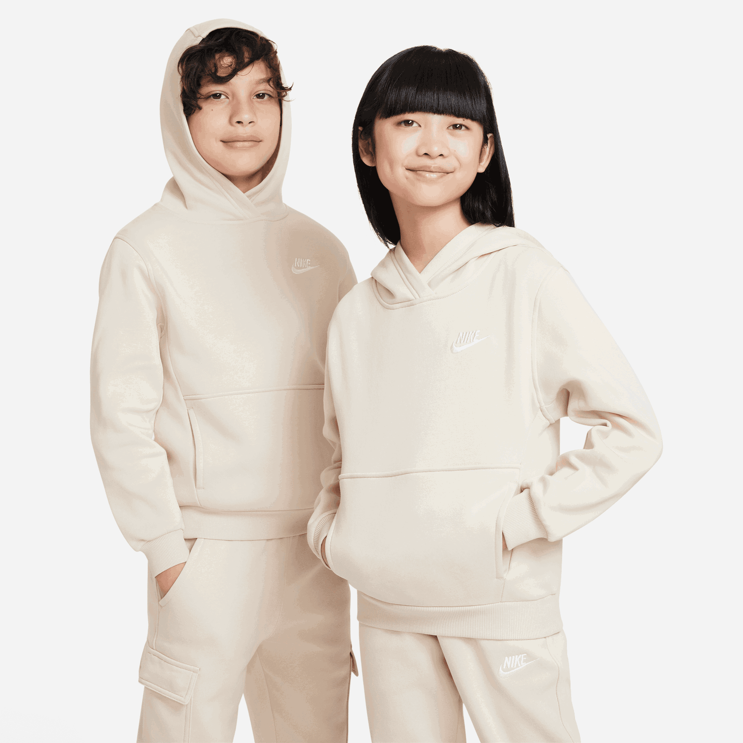 Mikina Nike Sportswear Club Fleece Hoodie Béžová | FD3000-126, 1