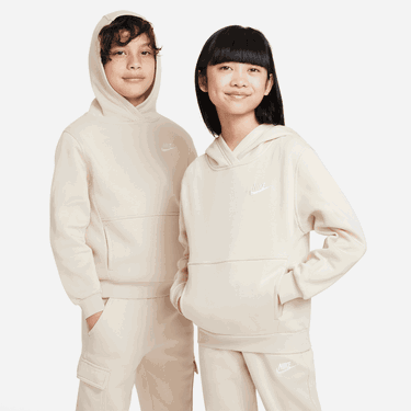 Mikina Nike Sportswear Club Fleece Hoodie Béžová | FD3000-126, 1