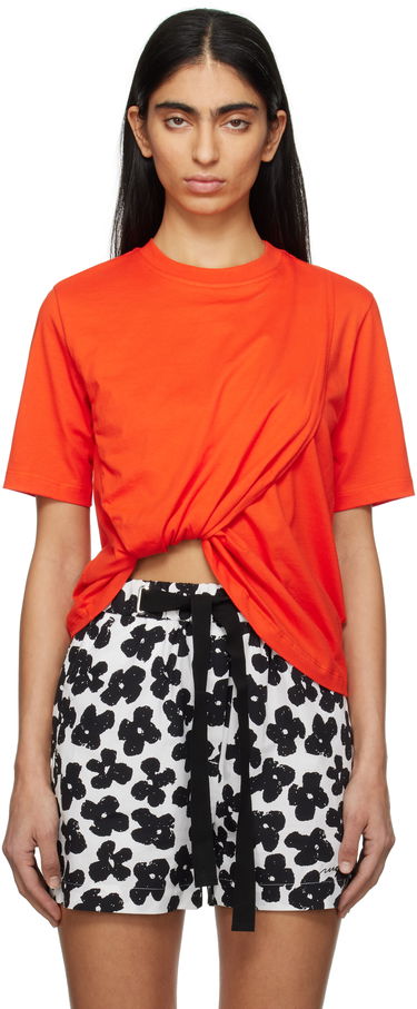 Tričko MSGM Gathered T-Shirt Oranžová | 3841MDM114 257002, 0