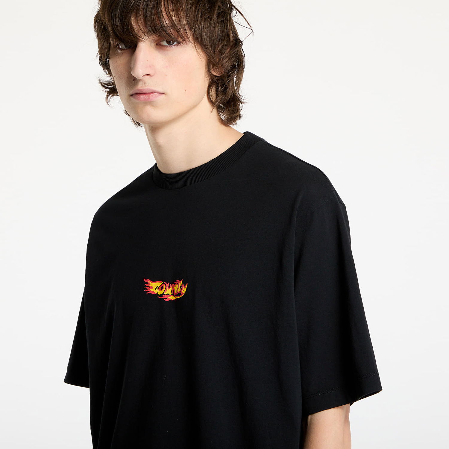 Tričko Marcelo Burlon Marcelo Burlon County Flame Boxy T-Shirt Čierna | CMAA05AS25JER0071025, 1