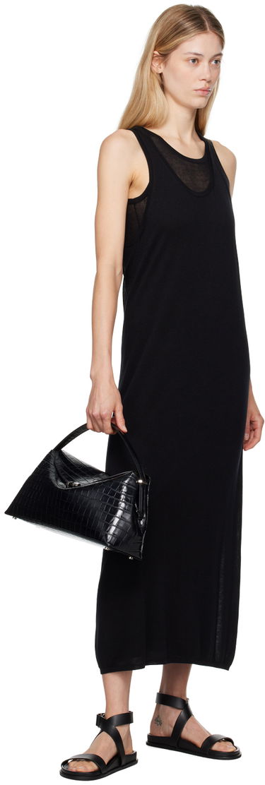 Kabelka TOTEME Toteme T-Lock Croco Top Handle Bag Čierna | 243-WAL961-LE0076, 3