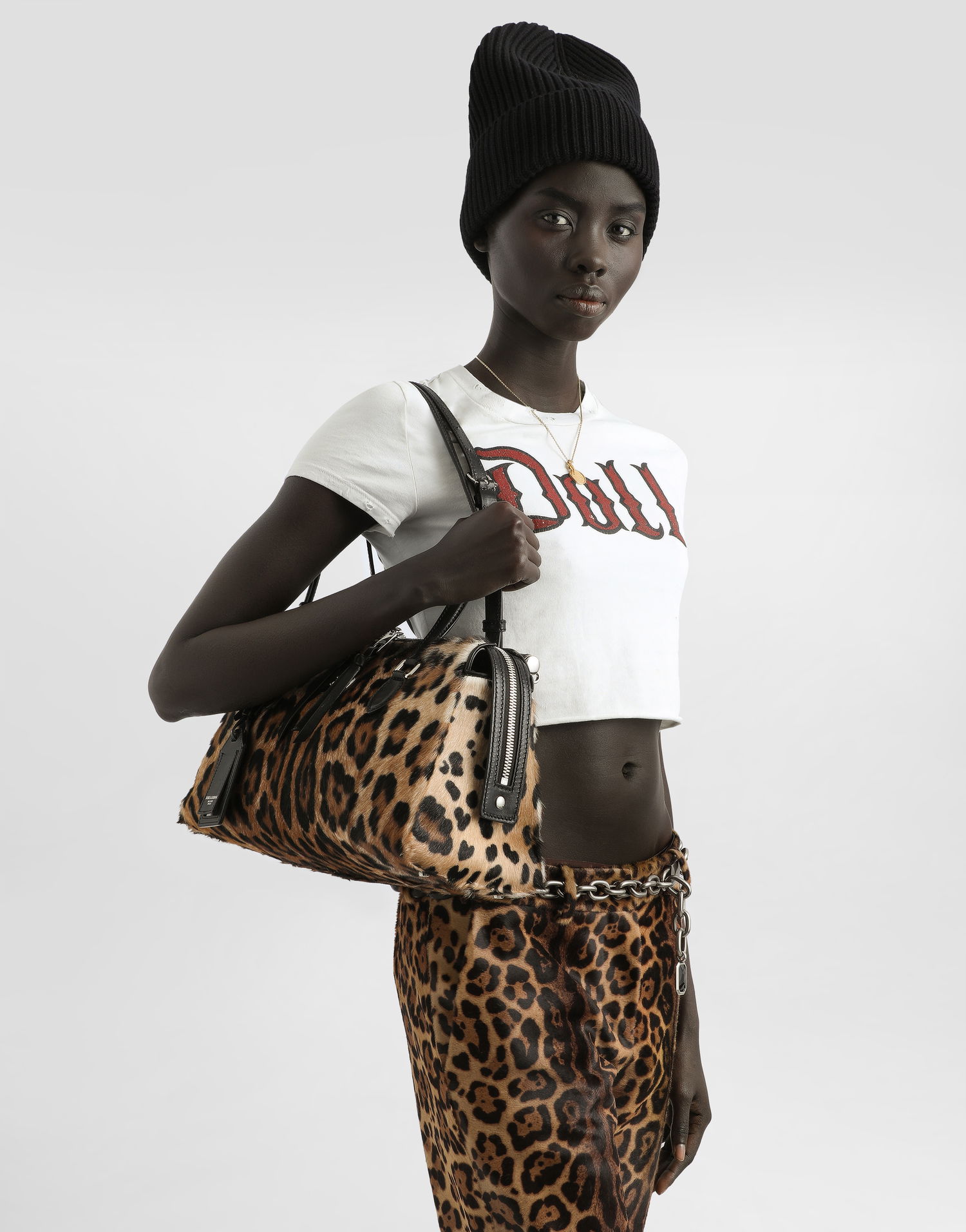 Taška cez rameno Dolce & Gabbana Dolce & Gabbana Vittoria Leo-Print Shoulder and Crossbody Bag Rôznofarebný | BB7844AX85389738_1, 1
