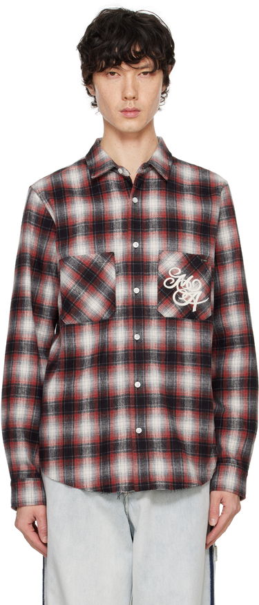 Košeľa AMIRI Amiri Swirl Flannel Shirt Červená | AMSTFL1007, 0