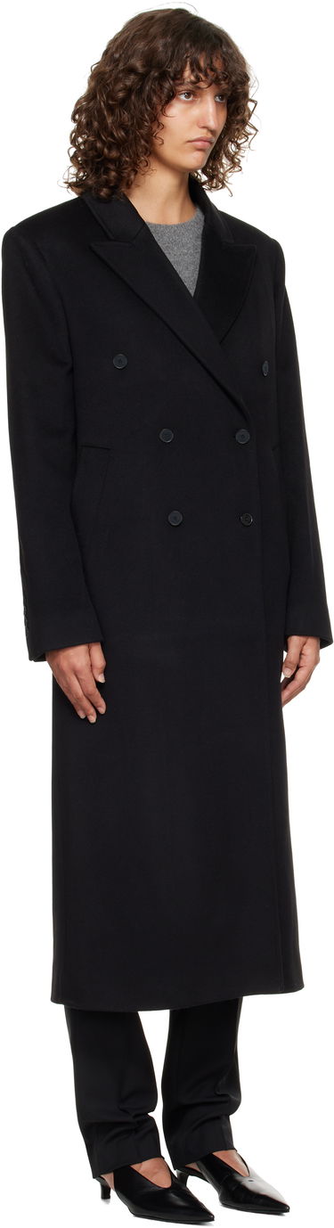 Kabáty Loulou de Saison Loulou de Saison Rosco Double Breasted Long Coat Čierna | ROSCO, 1