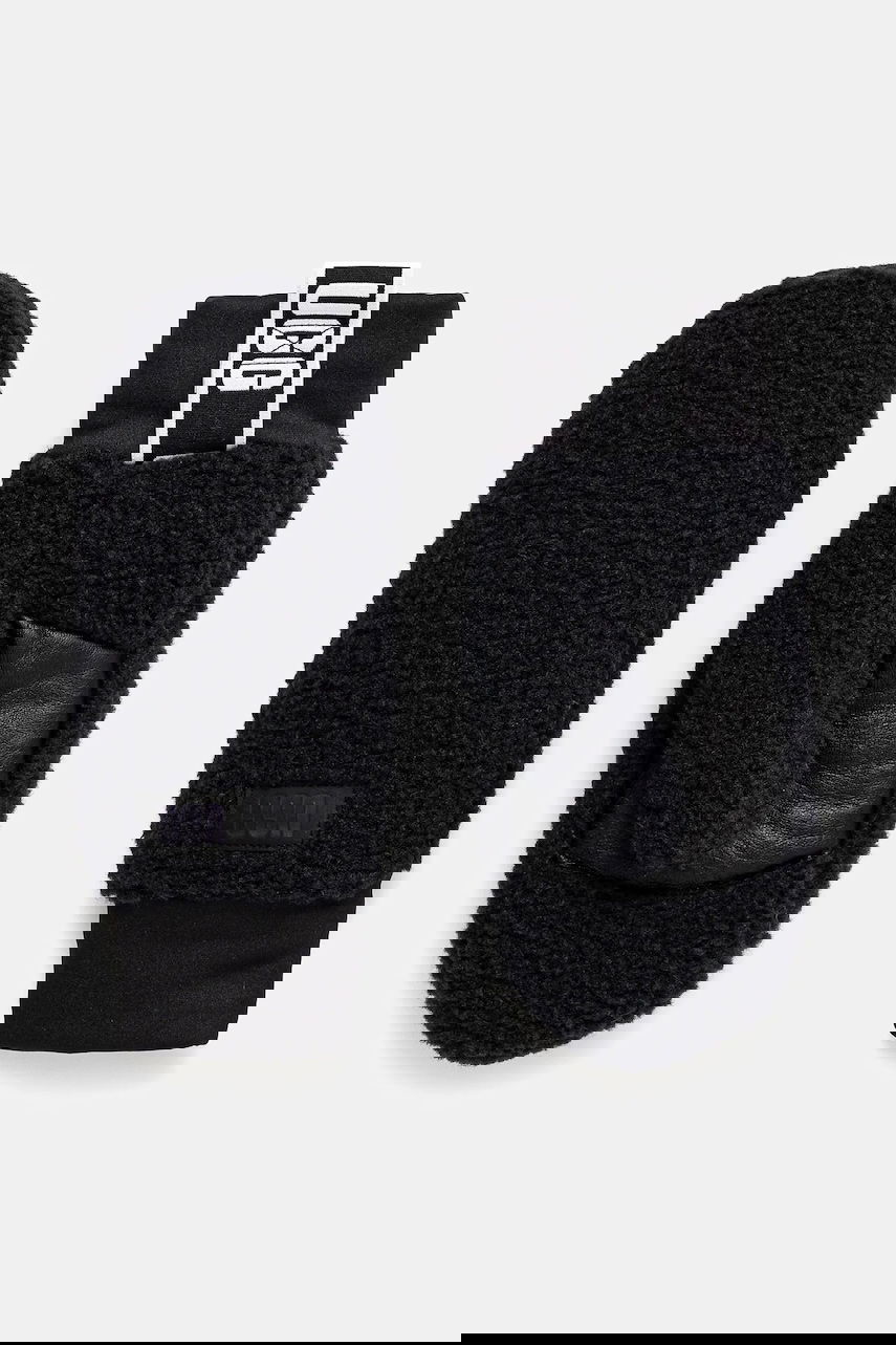 Rukavice UGG Sherpa Mittens with Leather Palm Čierna | 101099, 0