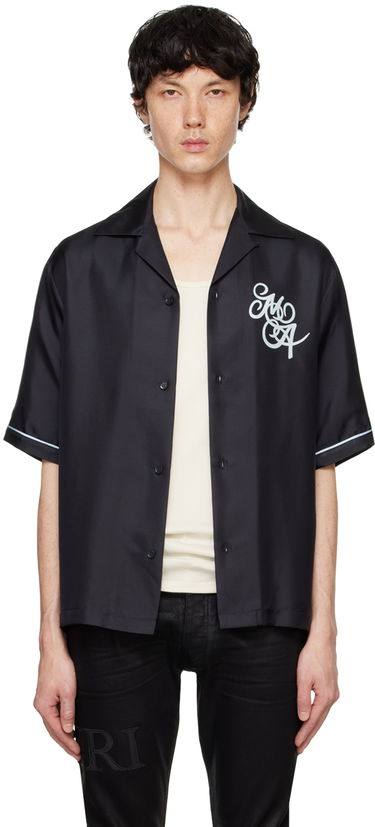 Košeľa AMIRI AMIRI MA Swirl Camp Collar Shirt Čierna | AMSTCA1038, 0