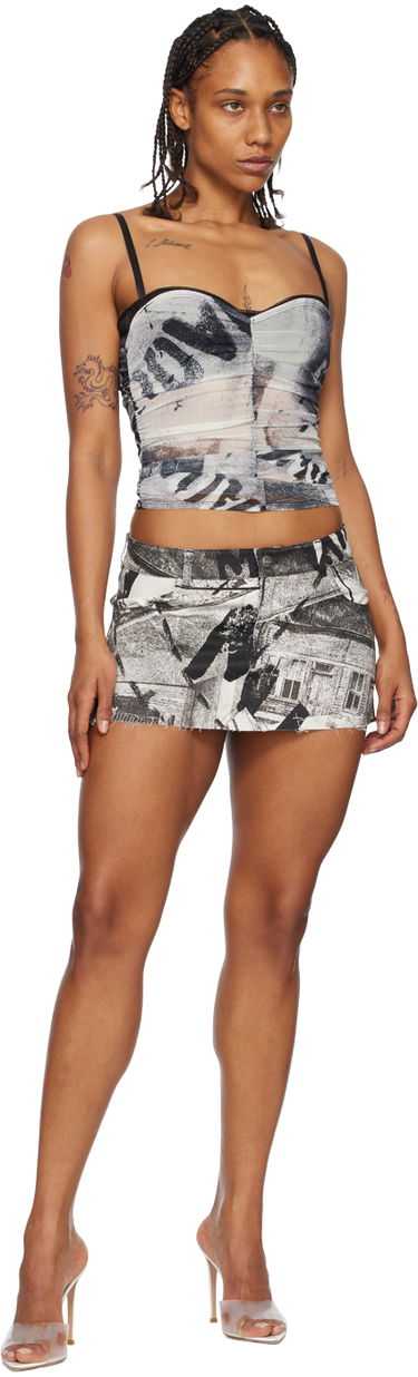 Sukňa Miaou Miaou Miss Newspaper Print Miniskirt Rôznofarebný | 4019SCEYR, 3