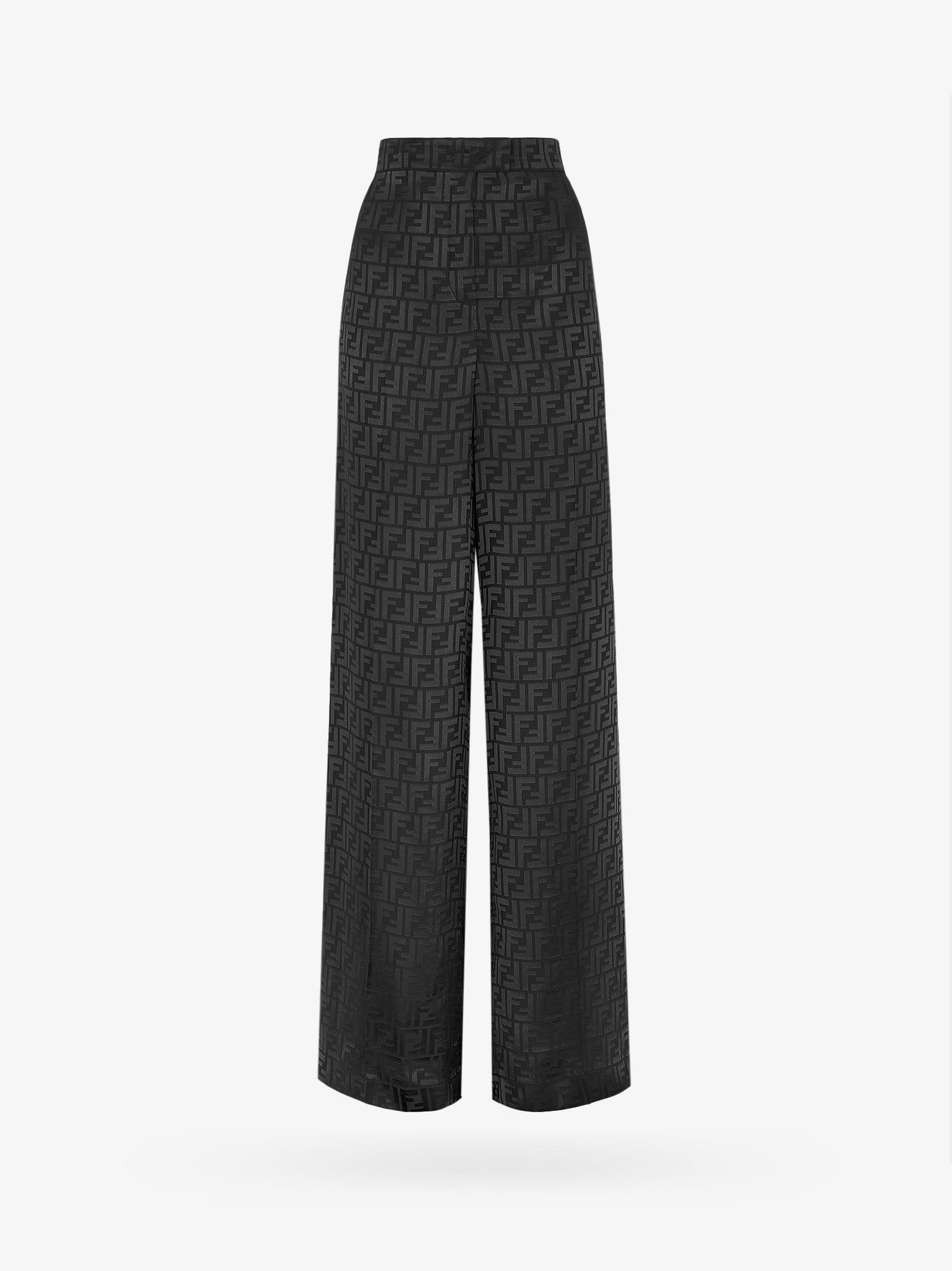 Nohavice FENDI Black Patterned Wide Leg Trousers Čierna | FR6606AJ0ZF0GME, 0