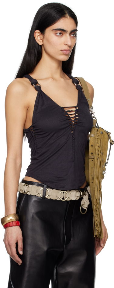Tielko ISABEL MARANT Isabel Marant Sakina Faux-Suede Tank Top Čierna | HT0651FA-C2K01I, 1