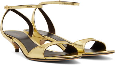 Doplnky The Row The Row Vika Ankle Strap Kitten Heel Sandals Metalická | F1583-M39, 3