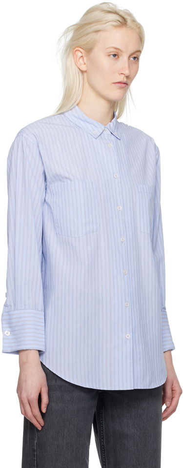 Košeľa Anine Bing Striped Cotton Shirt Modrá | A-07-3826-404, 1