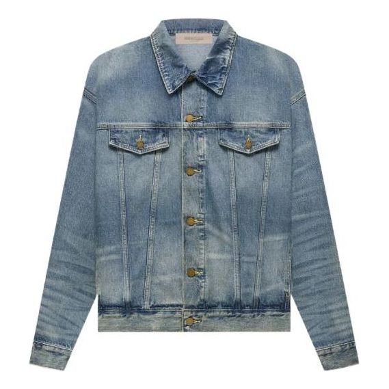 Bunda Fear of God Essentials Denim Trucker Jacket Modrá | FOG-FW22-005, 0