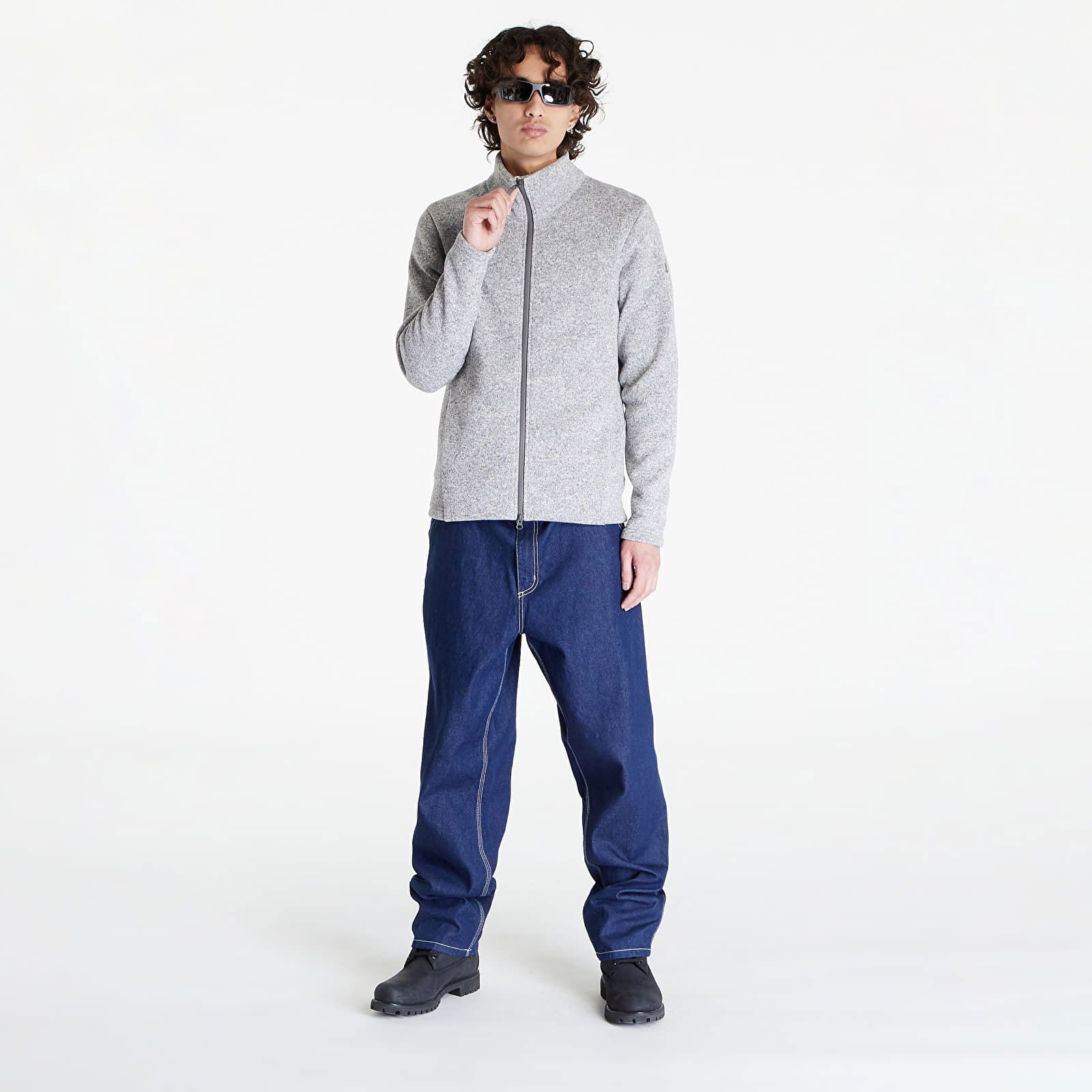 Poutnik by Monk Zip Sweater Grey Melange