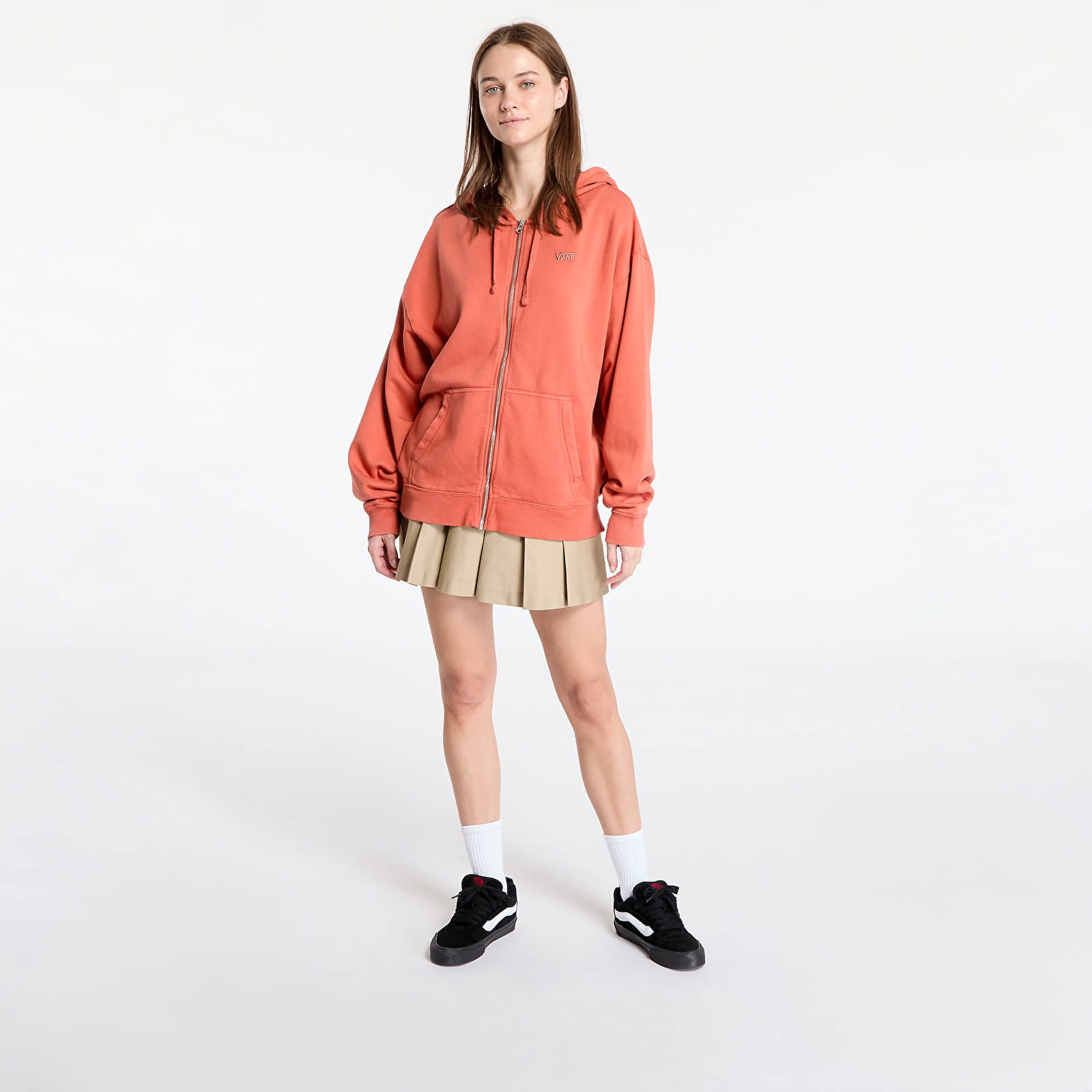 Everyday Oversized Zip Hoodie Auburn