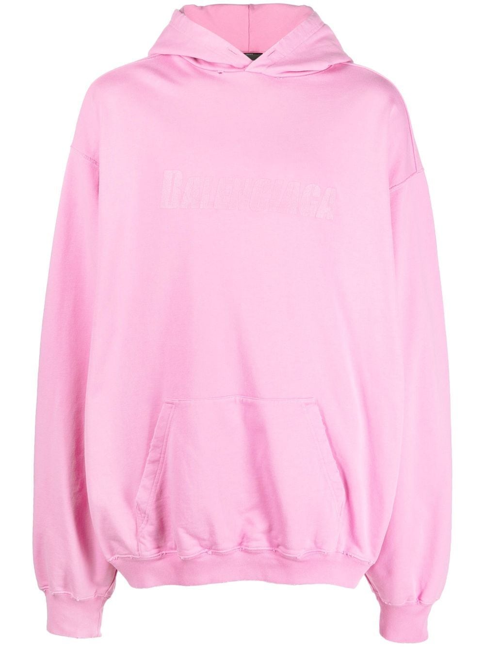 Mikina Balenciaga Destroyed Logo-Print Hoodie Ružová | 729361TNVL2, 0