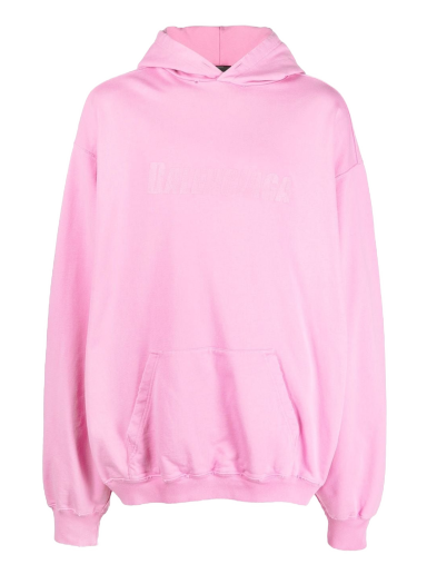 Mikina Balenciaga Destroyed Logo-Print Hoodie Ružová | 729361TNVL2