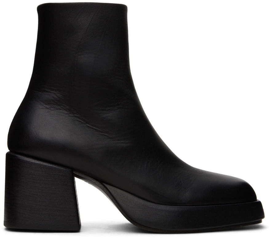 Starostlivosť o obuv Marsèll Marsèll Plattino Block Heel Leather Ankle Boots Čierna | MW7020 199, 0