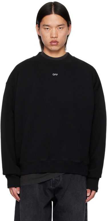 Mikina Off-White Black Off Stamp Skate Crewneck Sweatshirt Čierna | OMBA054C99FLE0061001, 0