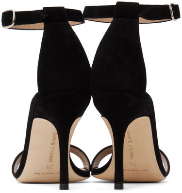 Oblečenie Manolo Blahnik Manolo Blahnik Chaos Suede Heeled Sandals Čierna | 9XX-0740, 1