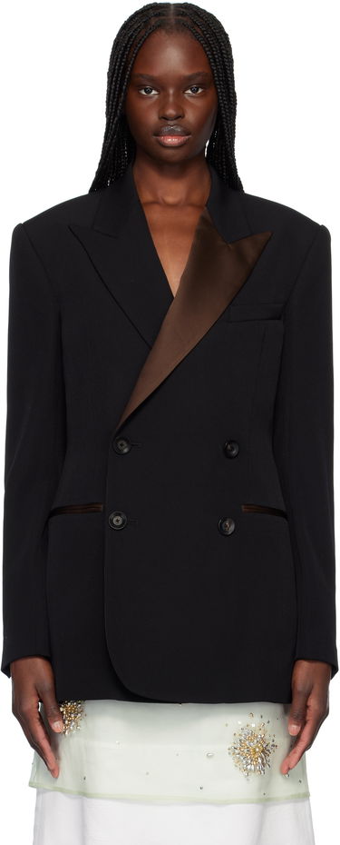Kabáty Wales Bonner Wales Bonner Rise Tuxedo Double-Breasted Blazer Čierna | MS25JA05-WV03-999, 0