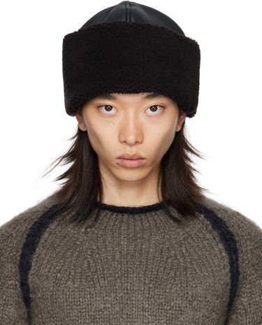Klobúk OUR LEGACY Our Legacy Blizzard Faux-Fur Trapper Hat Čierna | A4258BD, 0