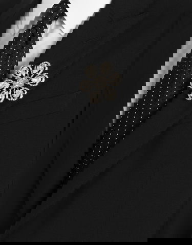 Spona Dolce & Gabbana Sartoria Floral Brooch With Rhinestones Metalická | WPS1F9W111187655, 1