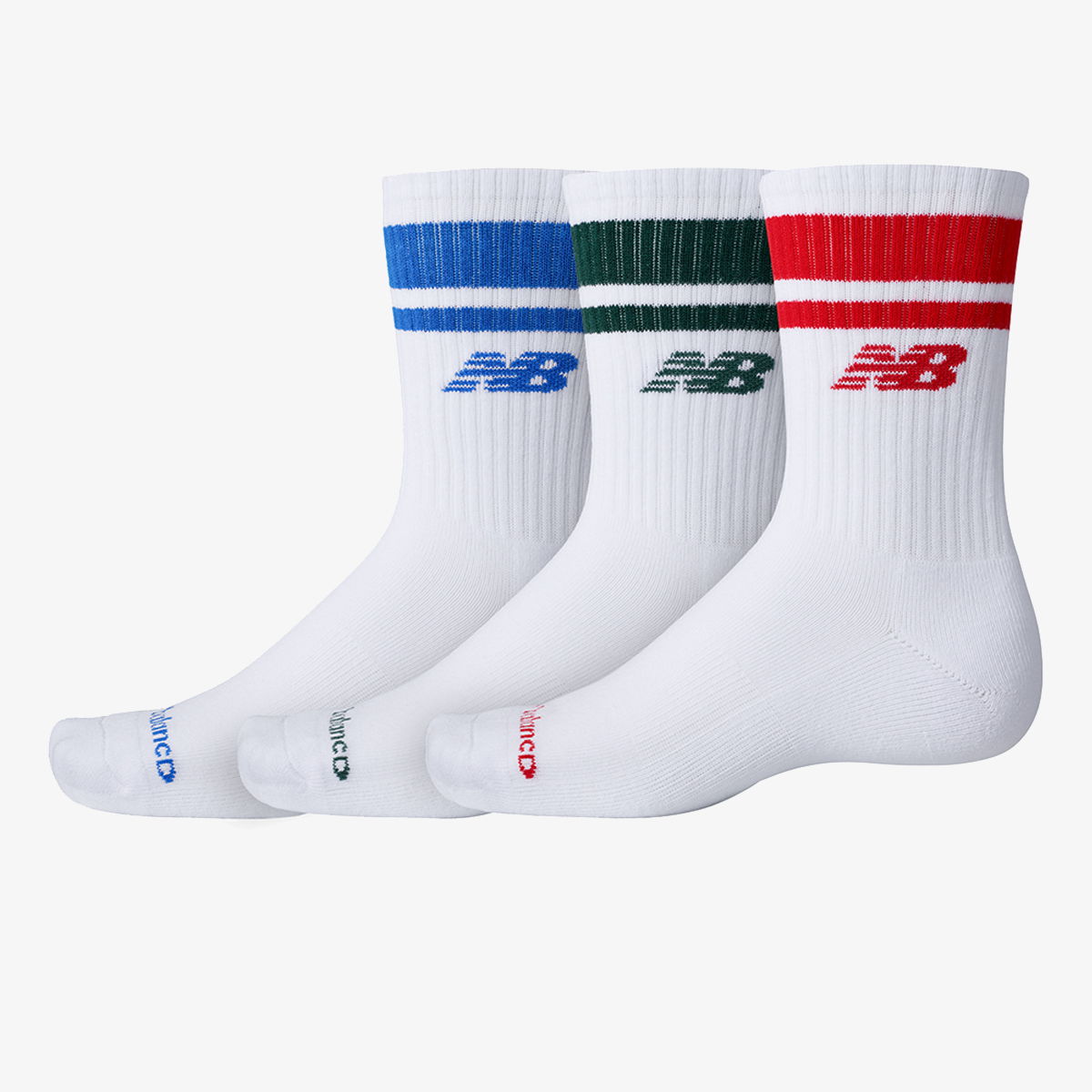 Ponožky New Balance Everyday Stripe Midcalf Socks - 3 Pack Biela | LAS51243-WT, 0