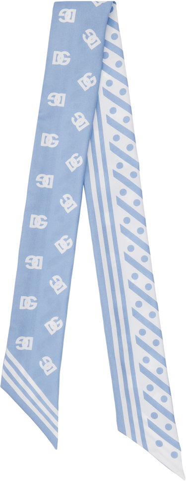 Šál Dolce & Gabbana DG Logo Twill Headscarf Modrá | FS215A GDB7Y, 1