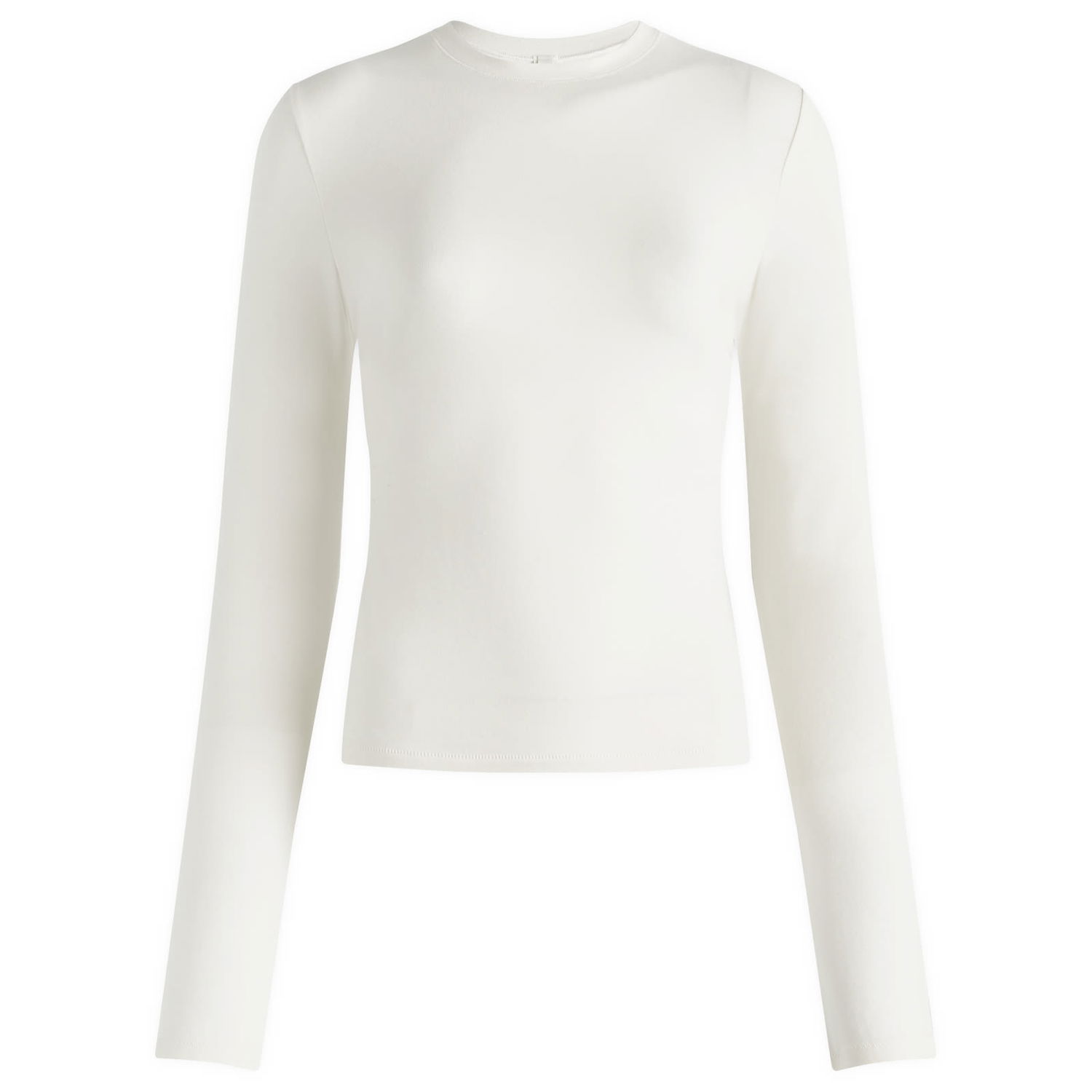 Tričko SKIMS Cotton Jersey Long Sleeve T-Shirt Biela | AP-TSH-0647-MARBLE, 1