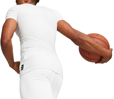Tričko Puma Hoops Team Short Sleeve Compression Baselayer Biela | 676631-02, 1