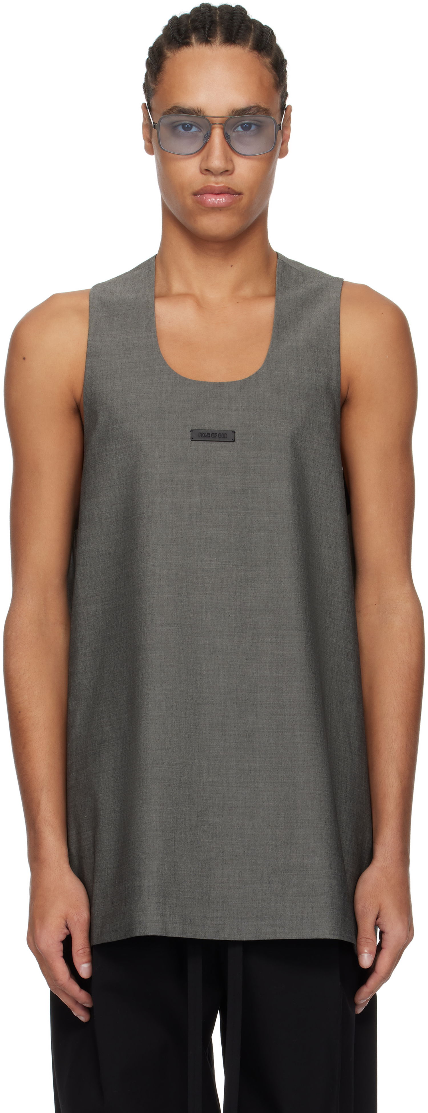 Tielko Fear of God Fear of God Oxford Tank Top Šedá | FGE250-503OXF, 0