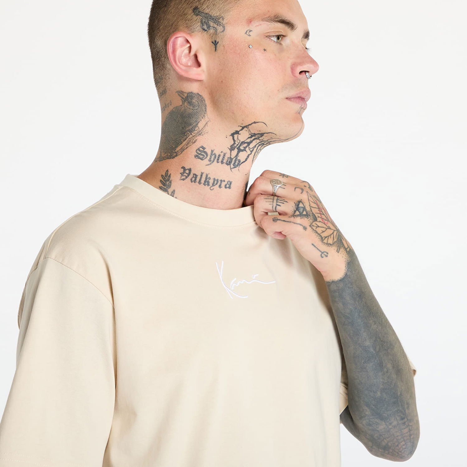 Tričko Karl Kani Small Signature Essential Tee Light Sand Béžová | KM-TE011-023-24, 1