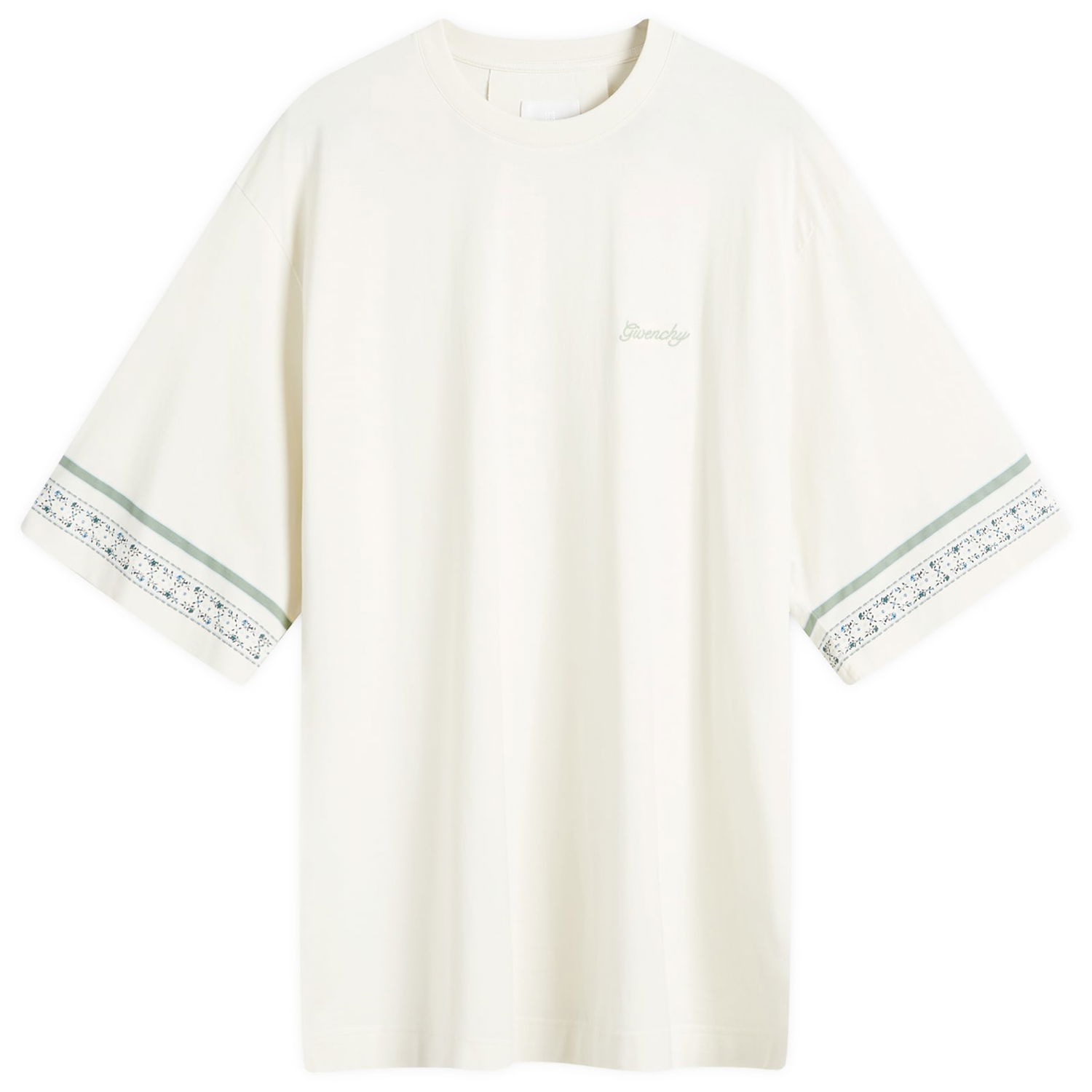 Tričko Givenchy Flower Sleeve T-Shirt Biela | BM712H3YN5-105, 0