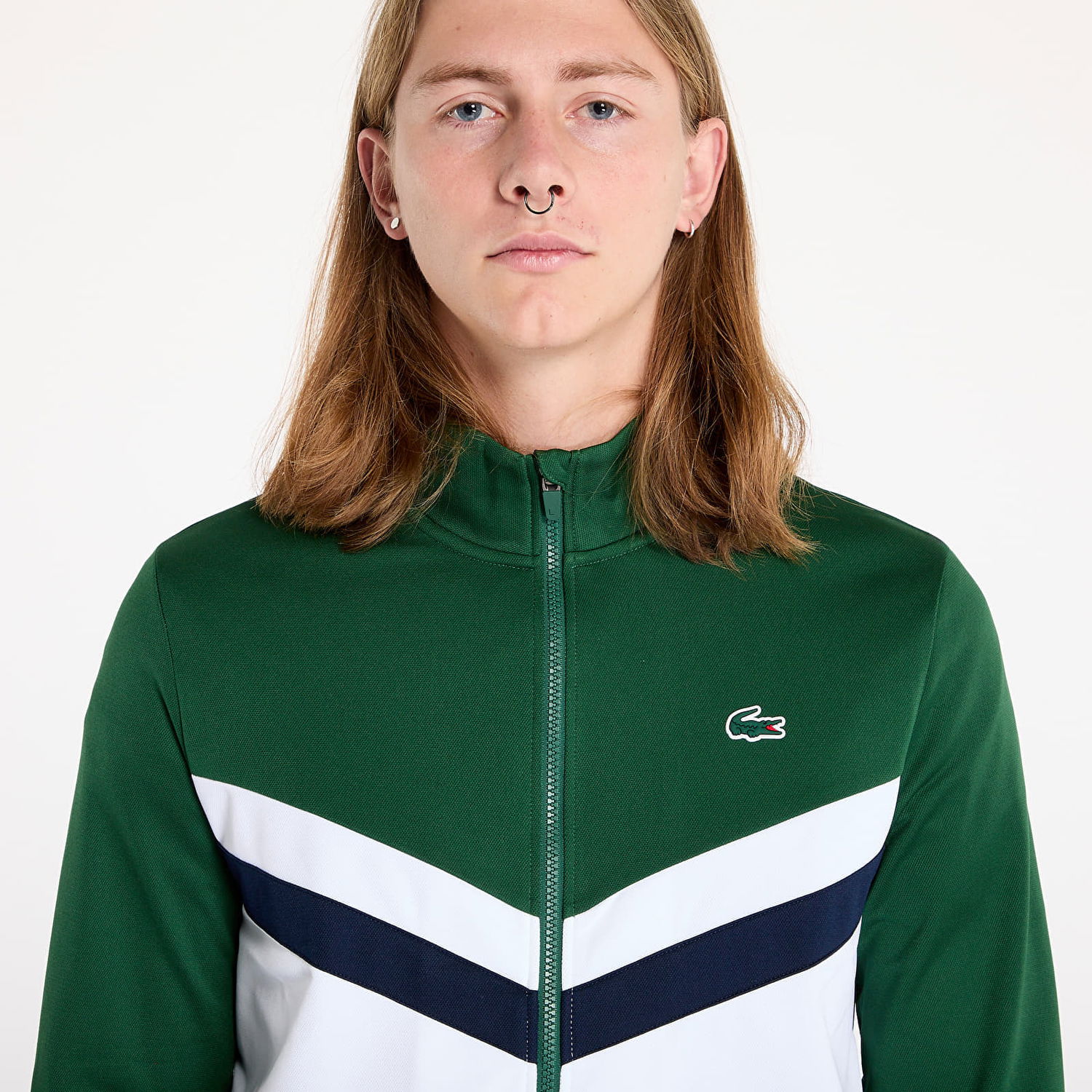 Mikina Lacoste Sweatshirt Sweatshirts Green/ White-Navy Blue M Zelené | SH2646 720, 1