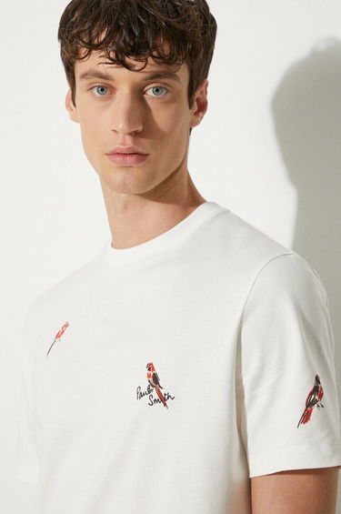 Tričko Paul Smith Paul Smith Bird Application T-Shirt Biela | M1R.919T.NP4322, 4