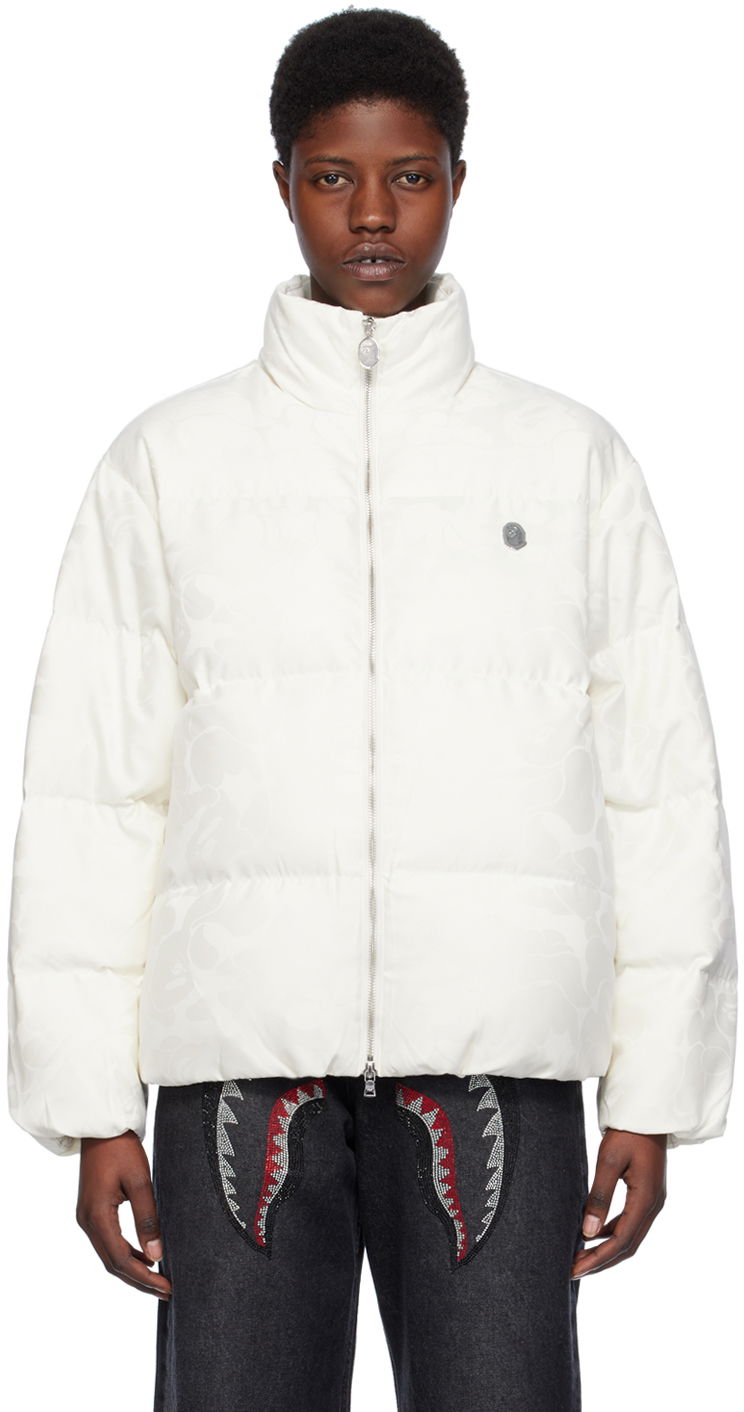 Prešívaná bunda BAPE Solid Camo Down Jacket "Off-White" Biela | 001DNJ801057I, 0