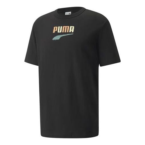 Tričko Puma Men's Downtown Logo Graphic T-Shirt Čierna | 535359-01